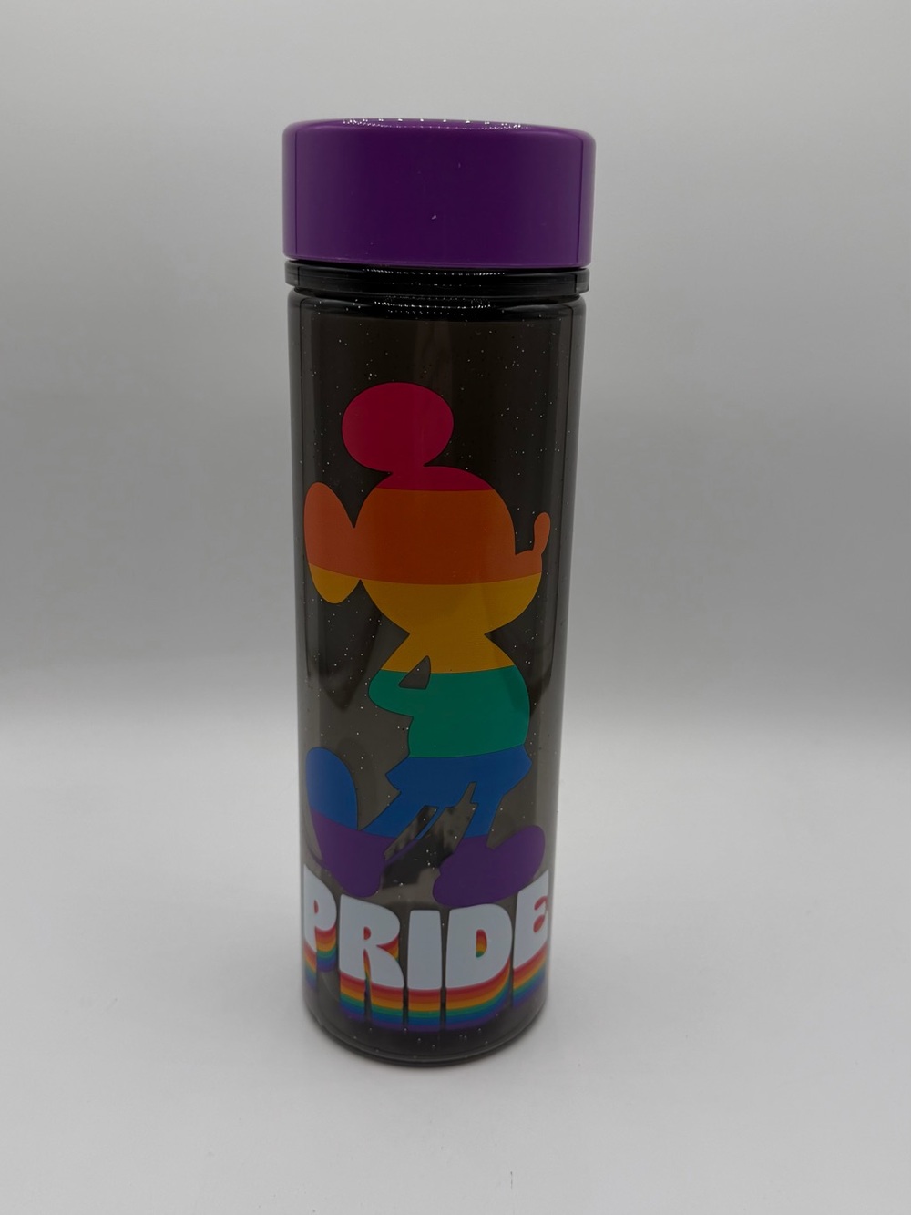 Disney Pride Rainbow Mickey Water Bottle - Purple Lid